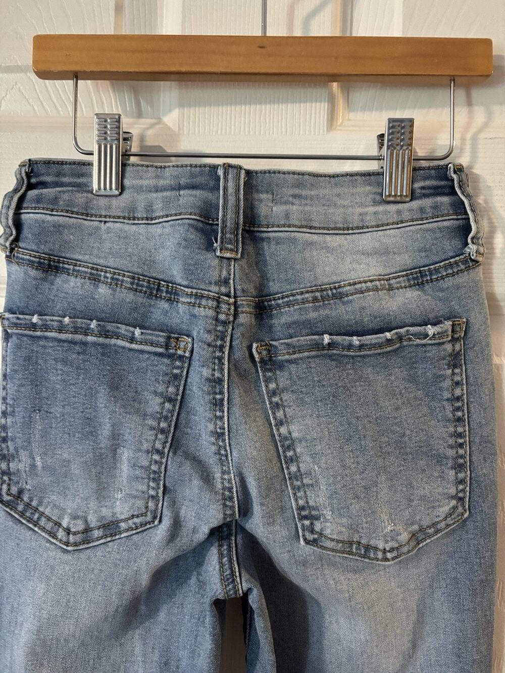 SO Jeggings Sz 0 Short Denim Jeans Skinny Light Wash Stretchy Hi-Rise